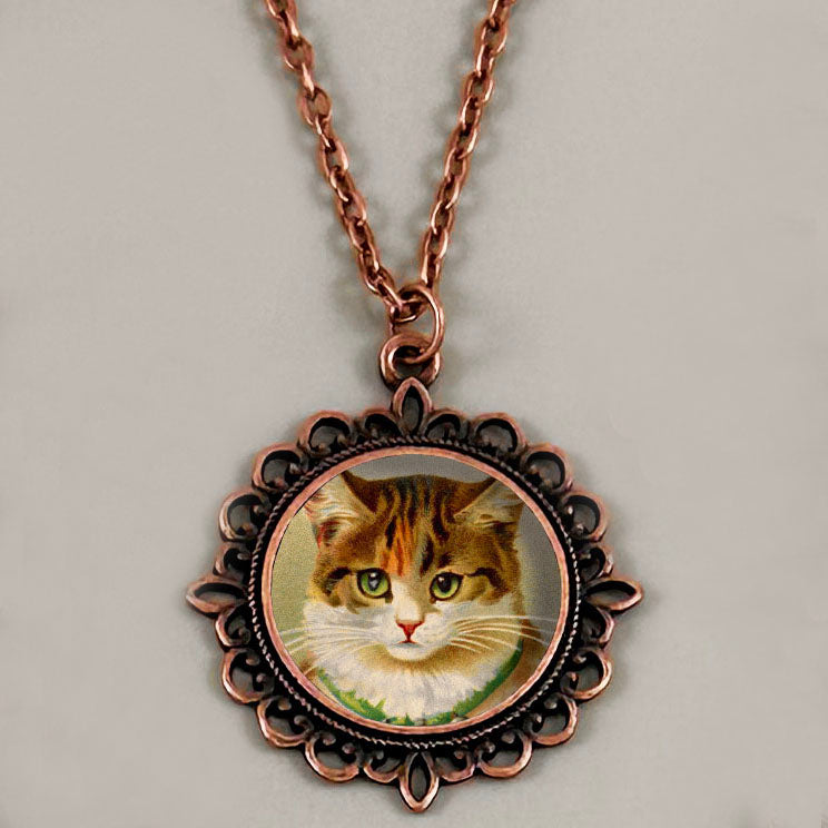 Make Your Own Photo Necklace Kit 25mm Lace Edge Copper