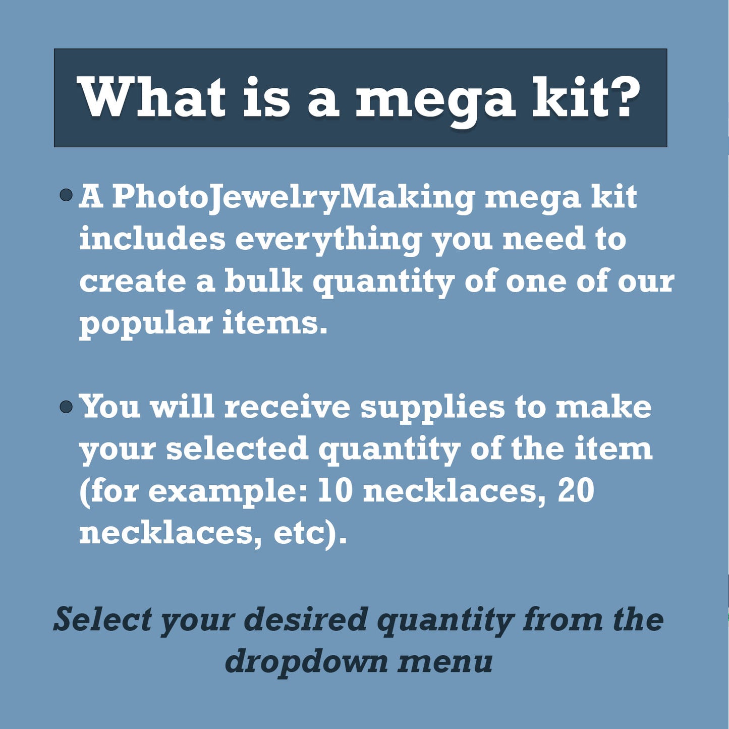 Mega Kit Photo Necklaces with 25mm 1" Copper Beaded Edge Square Photo Pendants