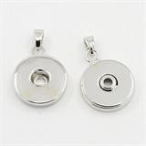 Interchangeable Snap In Photo Jewelry Pendant Setting w/ Bail