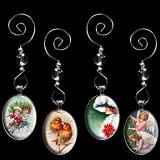 10 Oval Photo Christmas Ornaments Kit Self Adhesive Covers