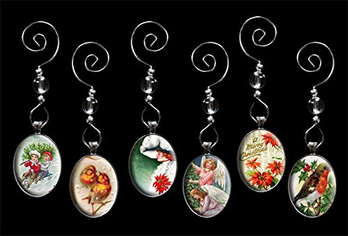 10 Oval Photo Christmas Ornaments Kit Self Adhesive Covers