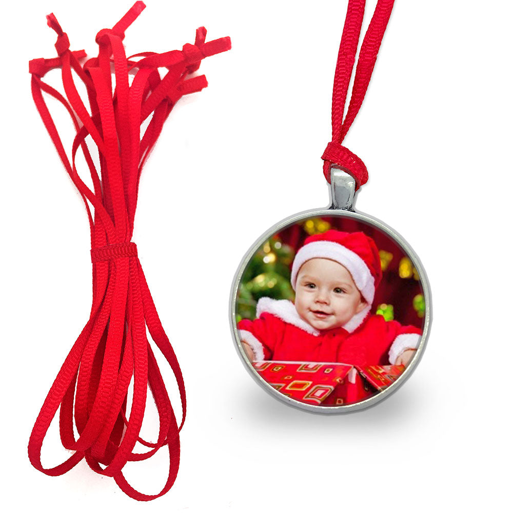 50 Pack Festive Red Ribbon Christmas Decoration Ornament Hangers