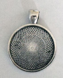 20 Pack Round Circle Pendants 1 Inch Antique Silver No Glass