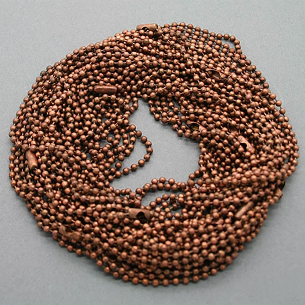 Copper Ball Chain Necklaces 24" - Choose Quantity