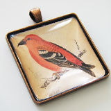 20 Pack Large Copper Square Photo Pendant w/ Glass 1 1/4 inch