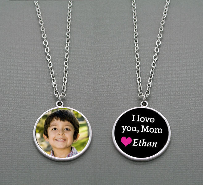 DIY I Love Mom Double Sided Photo Pendant Kit