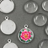 20 Pack Lightweight Mini Photo Charms For Use With Earrings