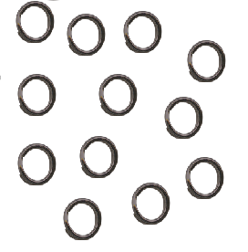 Jump Rings Antique Silver 6mm For Charms (12)