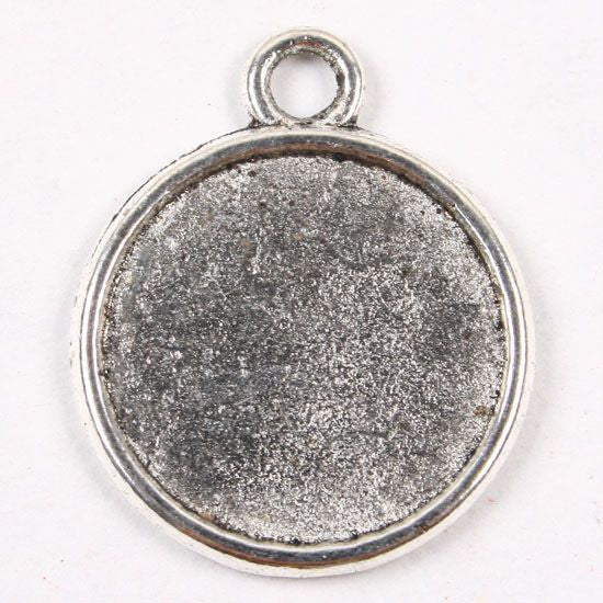 10 Pack Reversible Photo Pendants Antiqued 1 inch