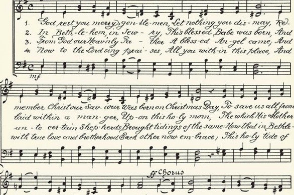 Free Vintage Music Note and Script Image For Jewelry Making