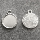 10 Pack Mini Round Blank Photo Charms 12mm