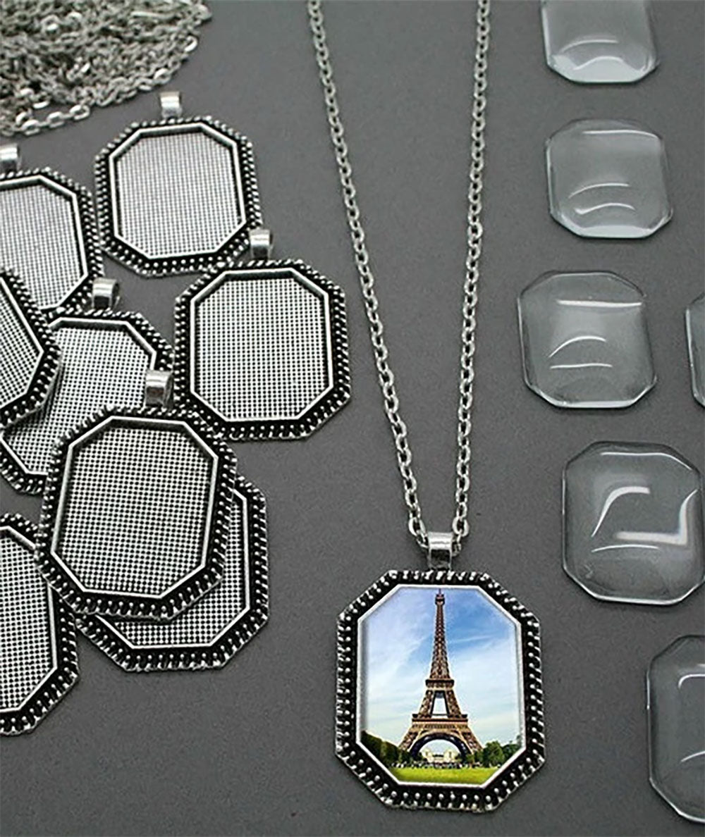 Octagon Photo Jewelry Necklaces Kit Makes 10