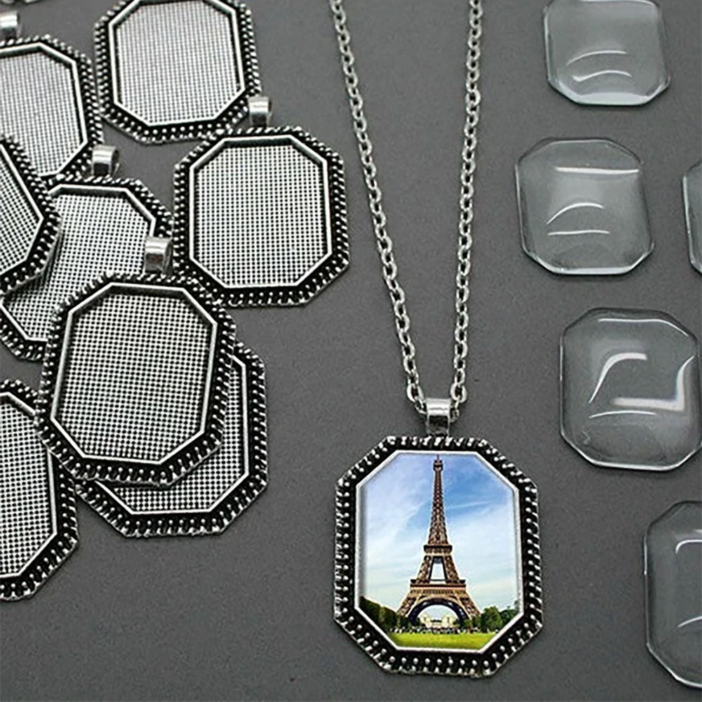 Octagon Photo Jewelry Necklaces Kit Makes 10