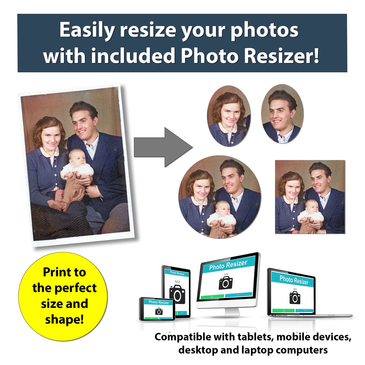 Mega Kit Photo Necklaces with 25mm 1" Shiny Silver Rounded Edge Square Photo Pendants