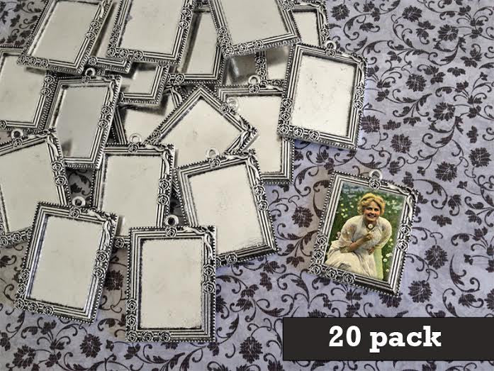 20 Pack Large Vintage Portrait Style Photo Jewelry Frames
