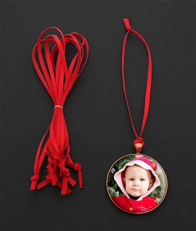 50 Pack Festive Red Ribbon Christmas Decoration Ornament Hangers