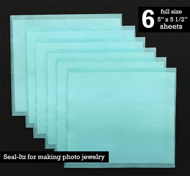 Instant Seal-Itz Strips for Glass Photo Jewelry Making - Pack Of 6 Full Size Sheets