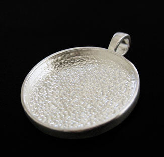 Silver Pendant Forms 10 Pack 1 1/4 Inch