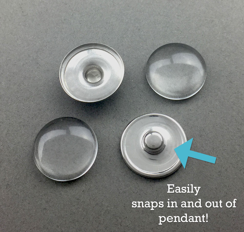 Changeable Snap In Photo Jewelry Pendant Necklace Kit