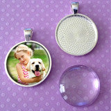 500 Pack of Photo Jewelry Silver Pendant Trays and Glass Domes 1 Inch