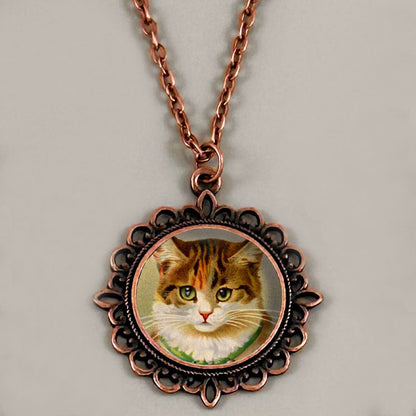 Make Your Own Photo Necklace Kit 25mm Lace Edge Copper