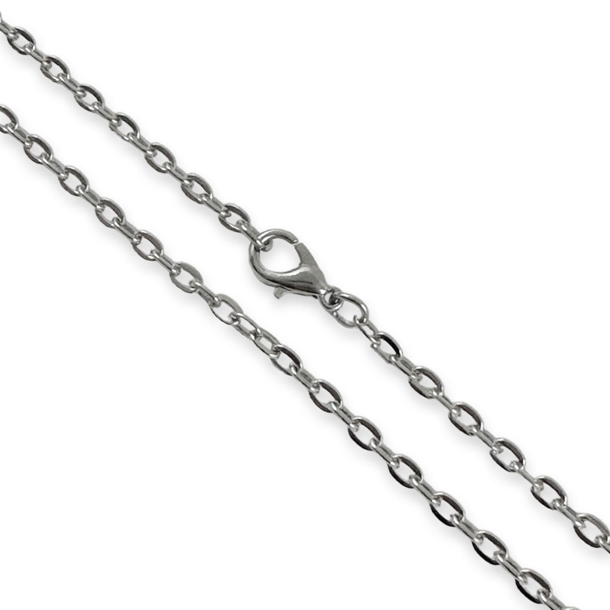 Bulk Antique Silver Link Chain Necklaces 24" - Select Quantity