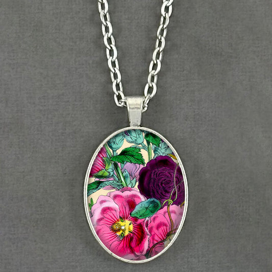 Make Your Own Photo Necklace Kit 30x22mm Oval Antique Silver