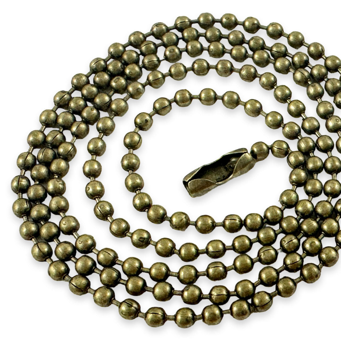 Bulk Antique Bronze Ball Chain Necklaces 24" - Select Quantity