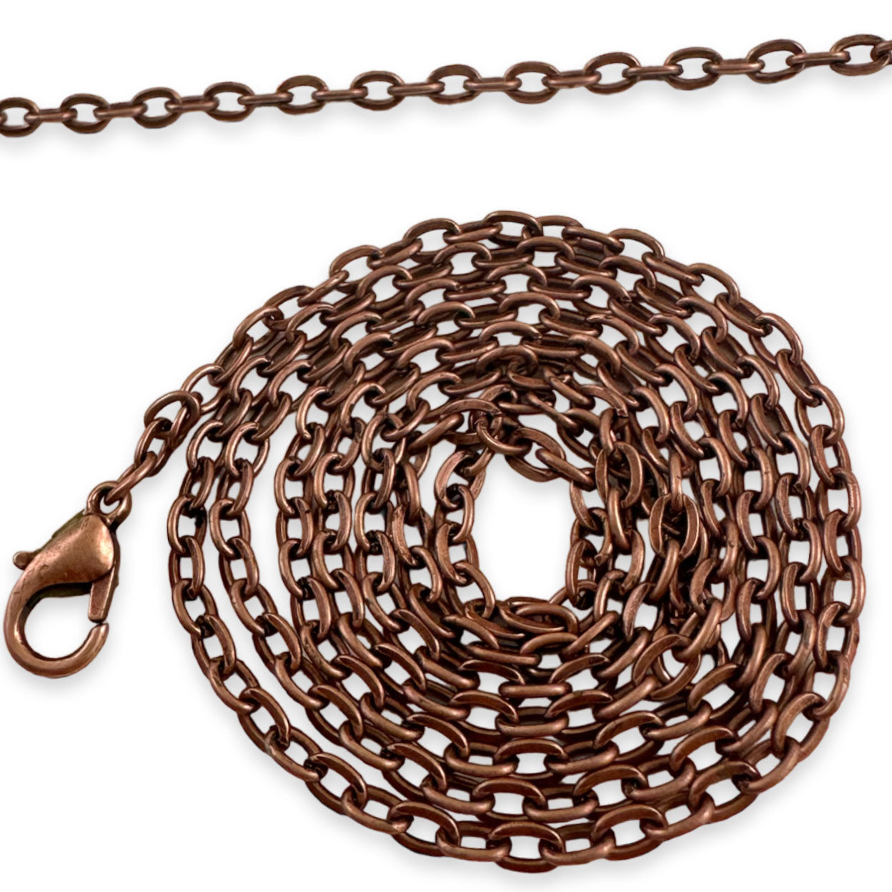 Bulk Antique Copper Link Chain Necklaces 24 - Select Quantity Pack of 20