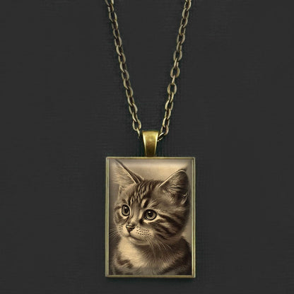 Make Your Own Photo Necklace Kit 25mmx35mm Rectangle Bronze Gold