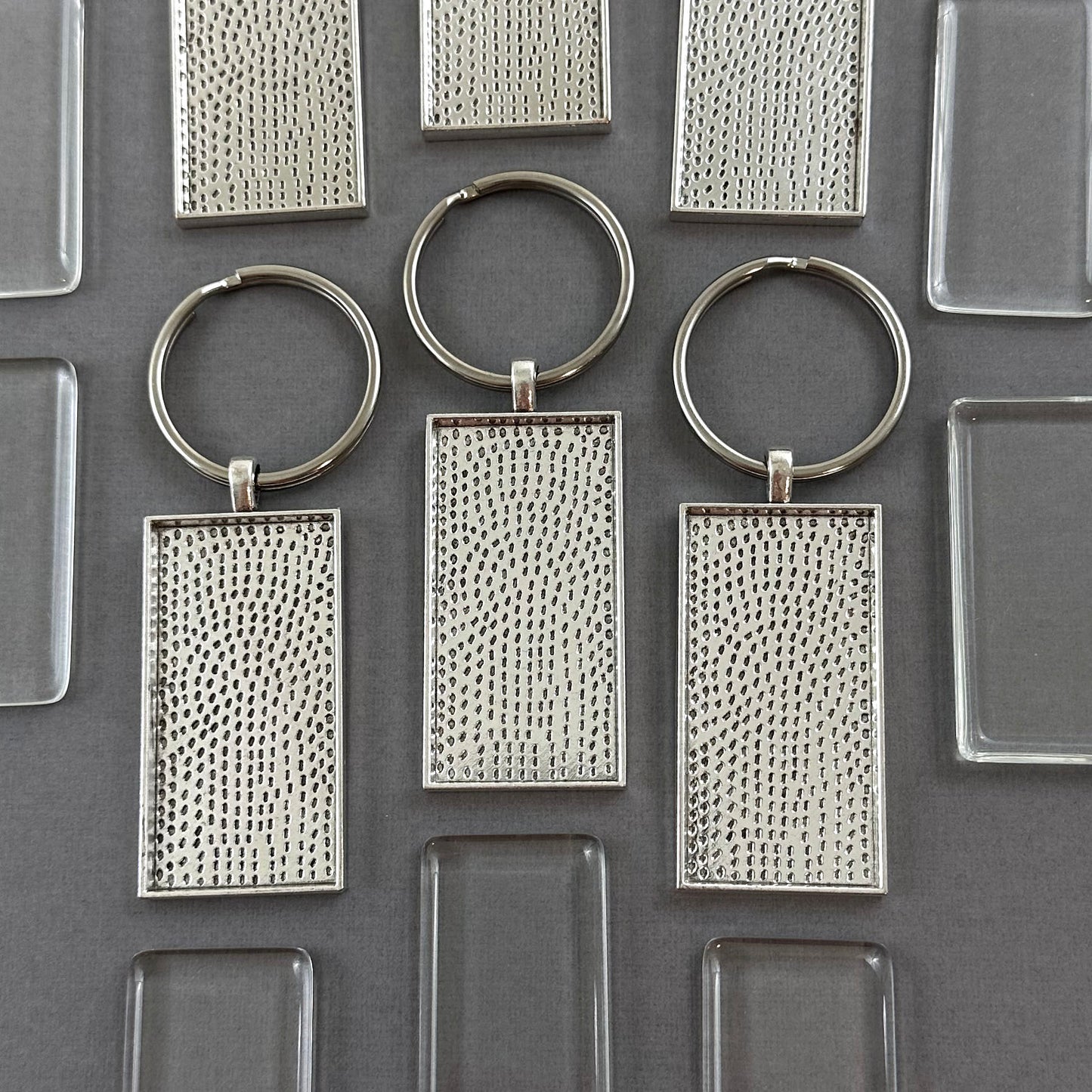 Blank Metal Keychain Tag Pendant Blank Rectangle Keychain