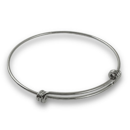 Bulk Antique Silver Wire Cuff Bangle Bracelet For Dangle Charms