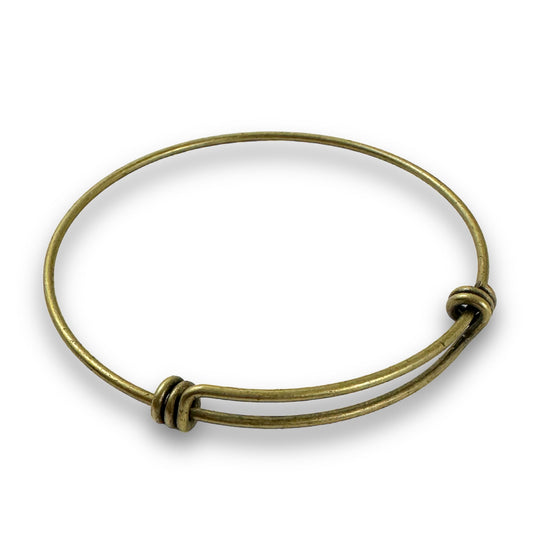 Bulk Bronze Gold Wire Cuff Bangle Bracelet For Dangle Charms