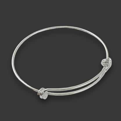 Bulk Shiny Silver Wire Cuff Bangle Bracelet For Dangle Charms