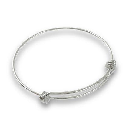 Bulk Shiny Silver Wire Cuff Bangle Bracelet For Dangle Charms