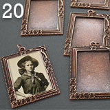 20 Pack Copper Large Vintage Portrait Style Frames w/ Glass