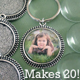 Vintage Round 30mm Photo Keychain Supplies Pack Makes 20 SP