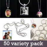 Photo Jewelry StartUp Variety Kit Makes 50 Pendants and Key Chains