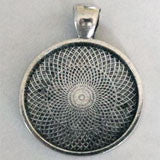 20 Pack Round Circle Pendants 1 Inch Antique Silver No Glass