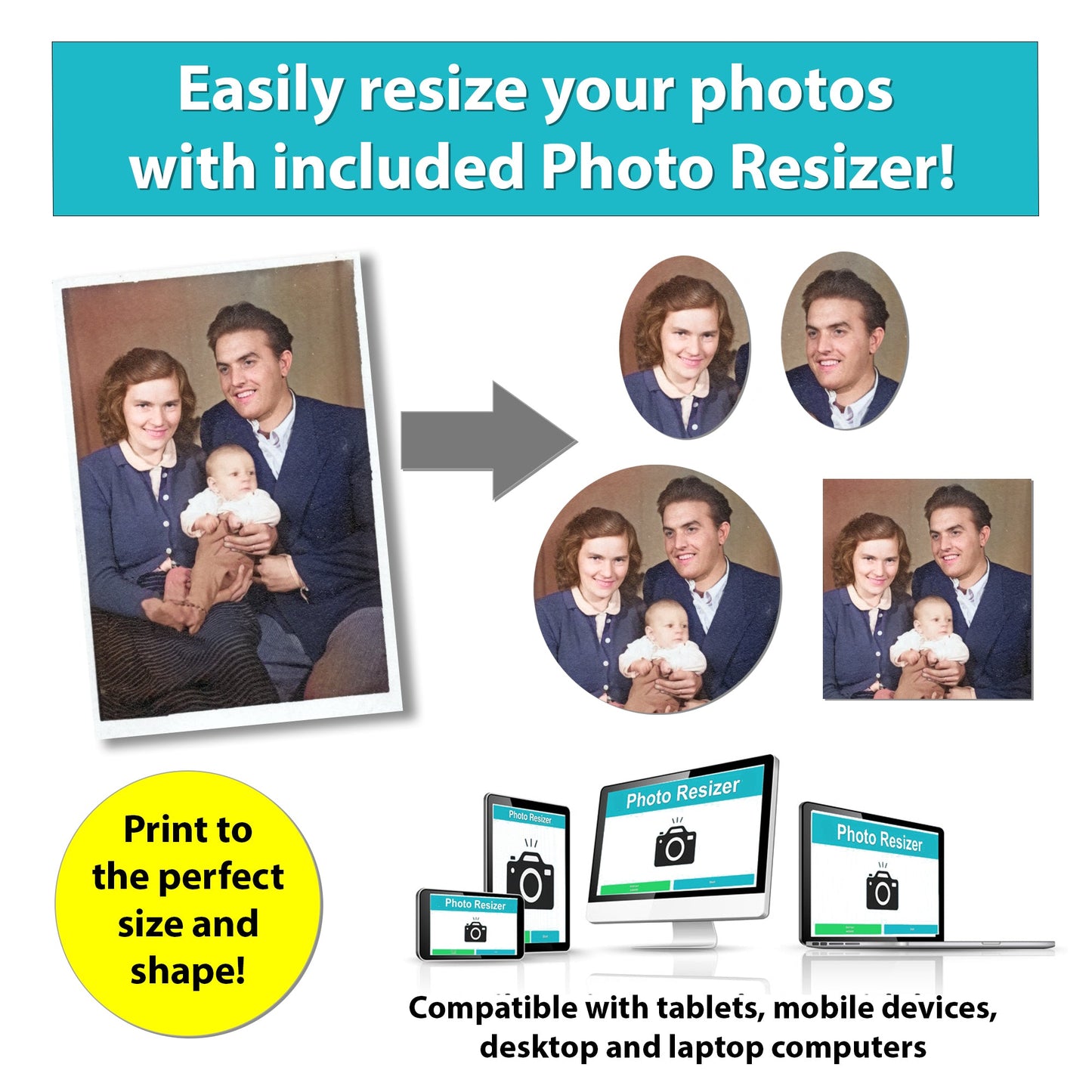 Makes 20 Photo Necklaces Kit 22mm x 30mm Shiny Silver Oval with Bail