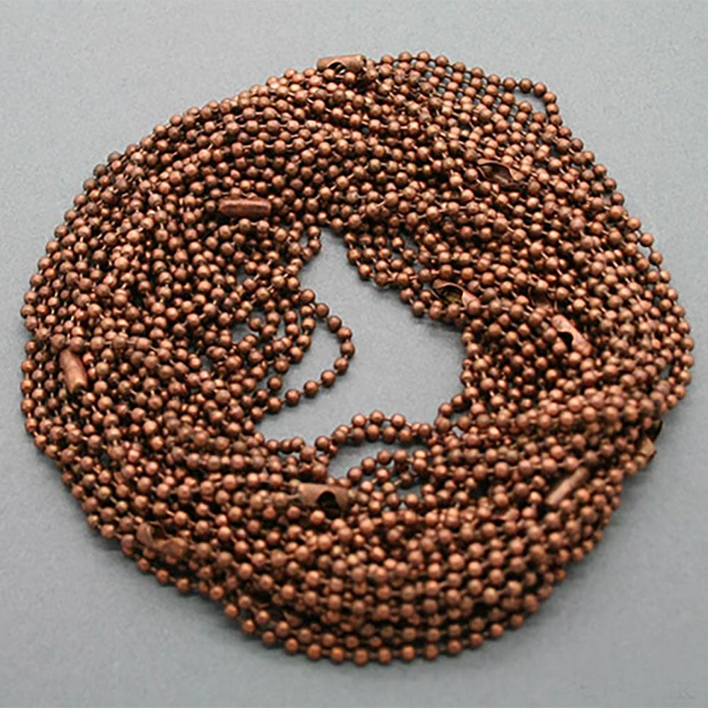 Copper Ball Chain Necklaces 24" - Choose Quantity