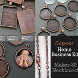 30 Pack Copper Variety Photo Jewelry Pendant Home Business Kit