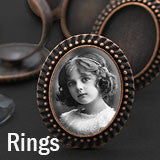 Makes 10 Vintage Copper Style Beaded Edge Photo Rings Kit