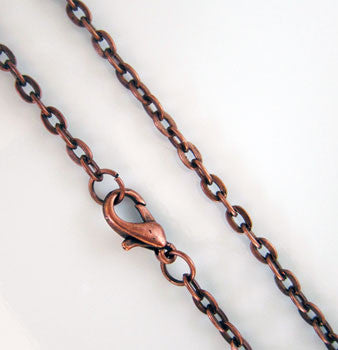 10 Pack 24 inch Copper Necklace Chain W/ Lobster Clasp
