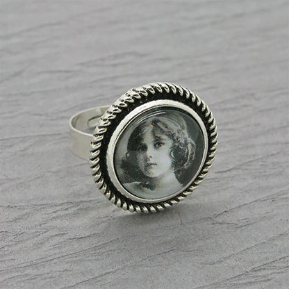 Makes 10 Round Silver Adjustable Photo Ring Kit 16mm