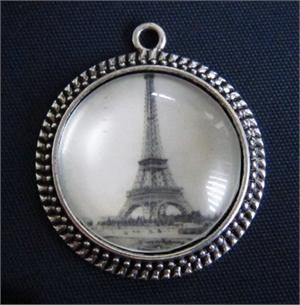 20 Pack Glass Dome Photo Jewelry Antique Silver Pendant 25mm