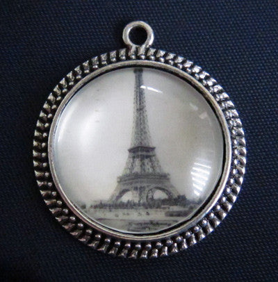 20 Pack Glass Dome Photo Jewelry Antique Silver Pendant 25mm