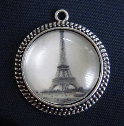 20 Pack Photo Jewelry Antique Silver Pendant  30mm No Glass
