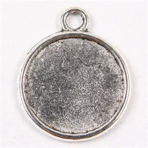 10 Pack Reversible  Photo Pendants  Antiqued 1 inch