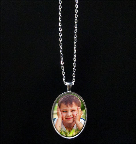 Instant Oval Glass Photo Jewelry Necklace Business Kit Makes 20